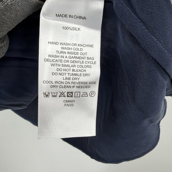 Quince Washable Silk Pajama Set Size XL Women’s in Indigo Blue Tank and Shorts - Picture 3 of 7